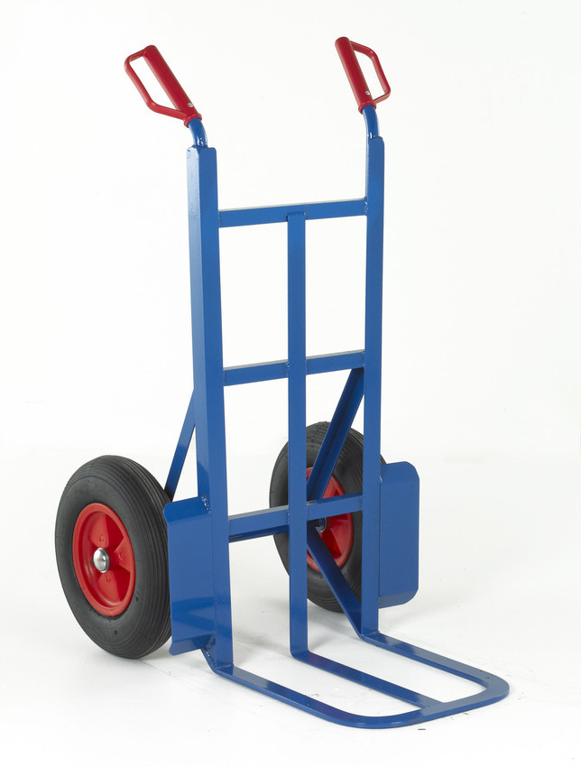 An image of Rough Terrain Pneumatic Wheel Sack Truck with Large Toe - 350kg Capacity