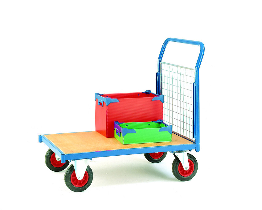 An image of Heavy Duty Timber Decked Platform Truck with single mesh end - 500kg Capacity (N...